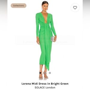 SOLACE LONDON - BRIGHT GREEN DRESS